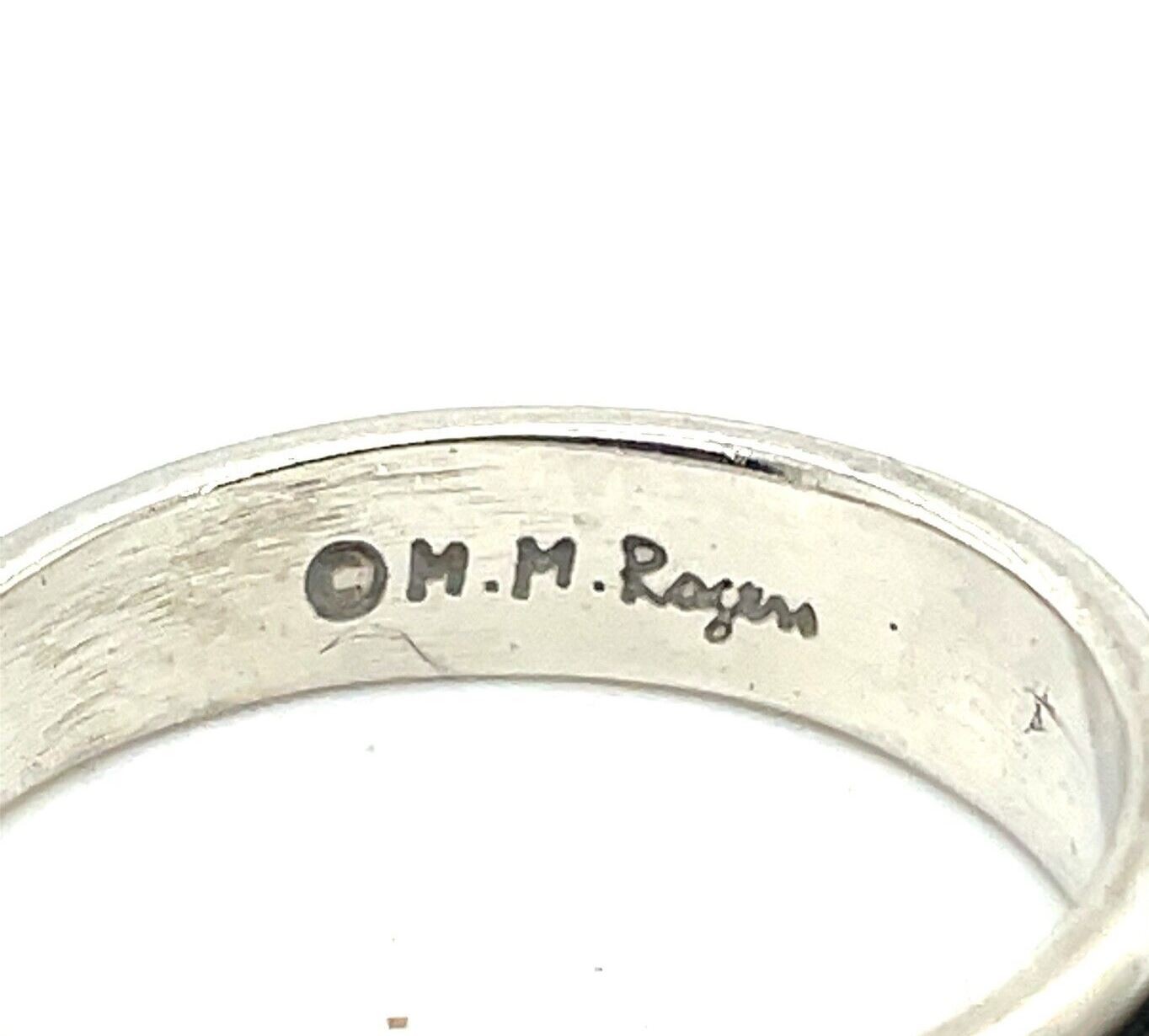 MM Rogers Studio Signed Sterling Silver & 14K Gold Band Ring Size 6.5 - Image 4