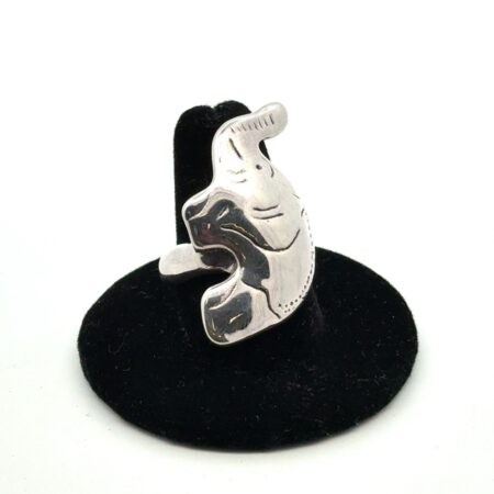 .925 Sterling Silver Elephant Ring, Size - 9, 6.9g