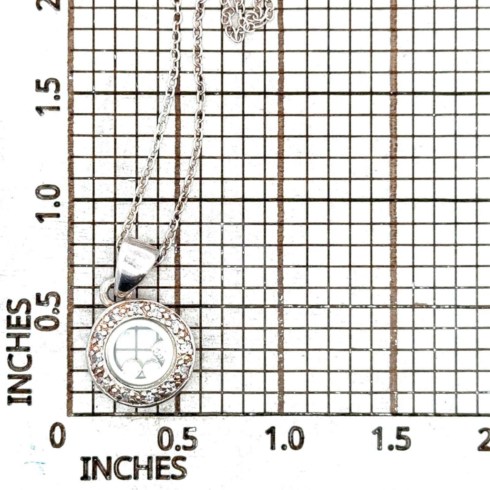 16-18” 925 Sterling Silver, Round CZ Floating Diamond/Dancing Halo Pendant, 4.7g - Image 10