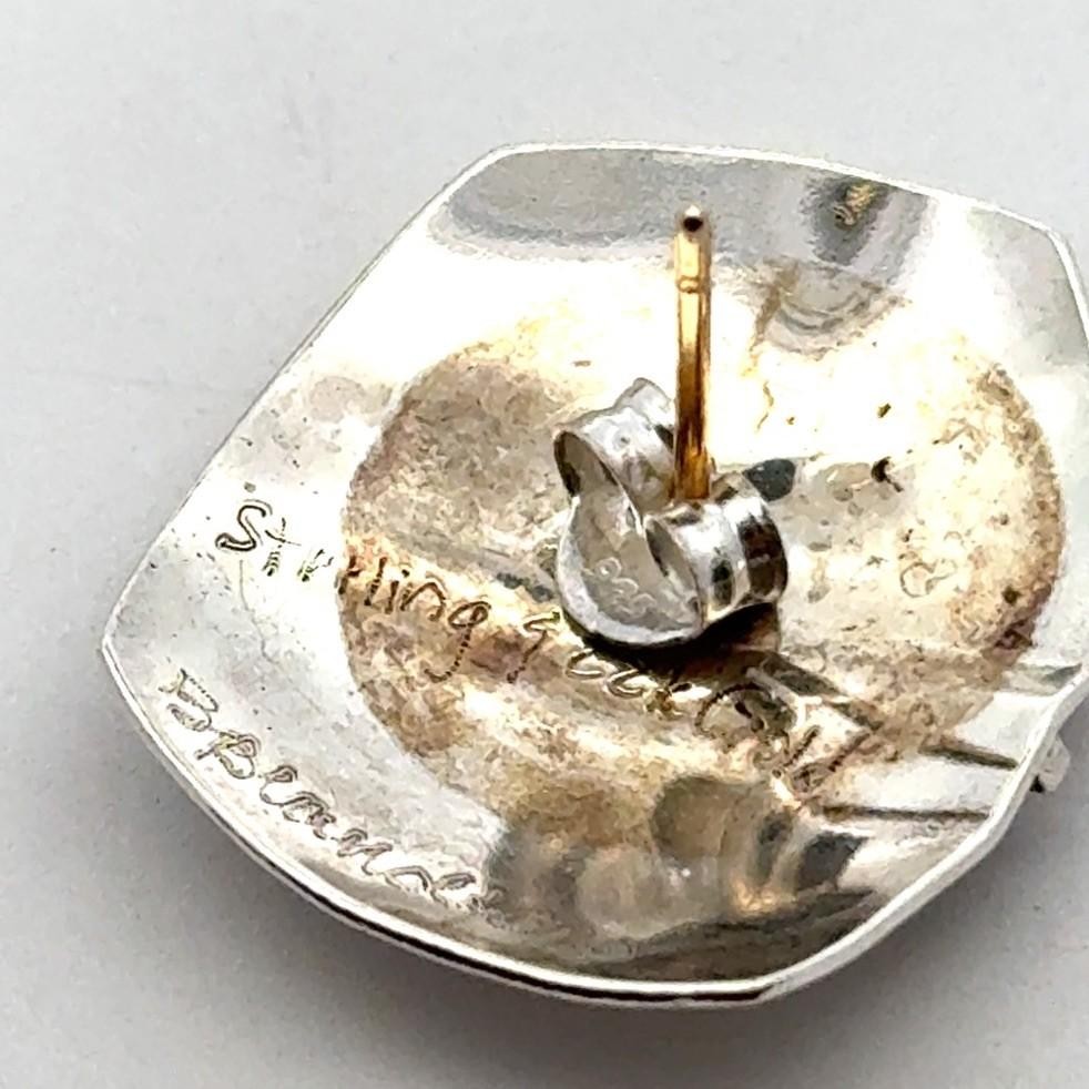 B. Blaudford 925 Sterling Silver & 22k Gold Earrings, 5.2g - Image 5
