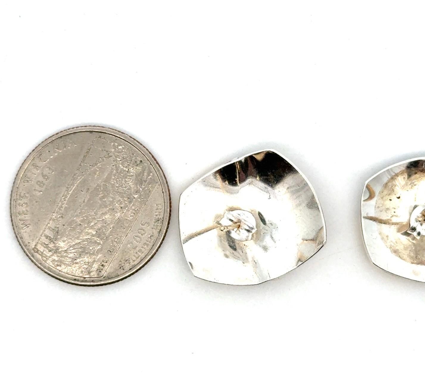 B. Blaudford 925 Sterling Silver & 22k Gold Earrings, 5.2g - Image 6