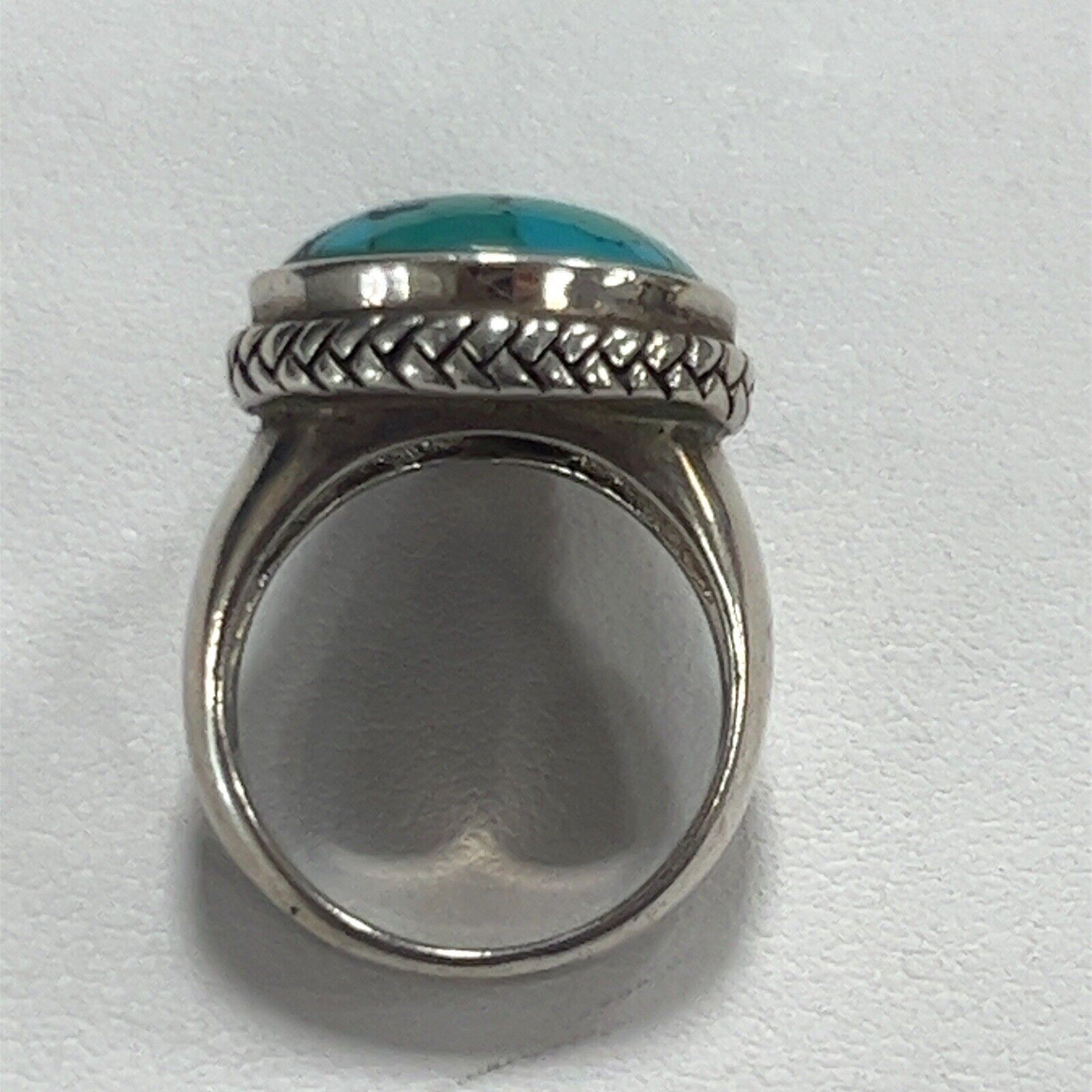 Barse .925 Sterling Silver Ring Turquoise Size: 7 - Image 4