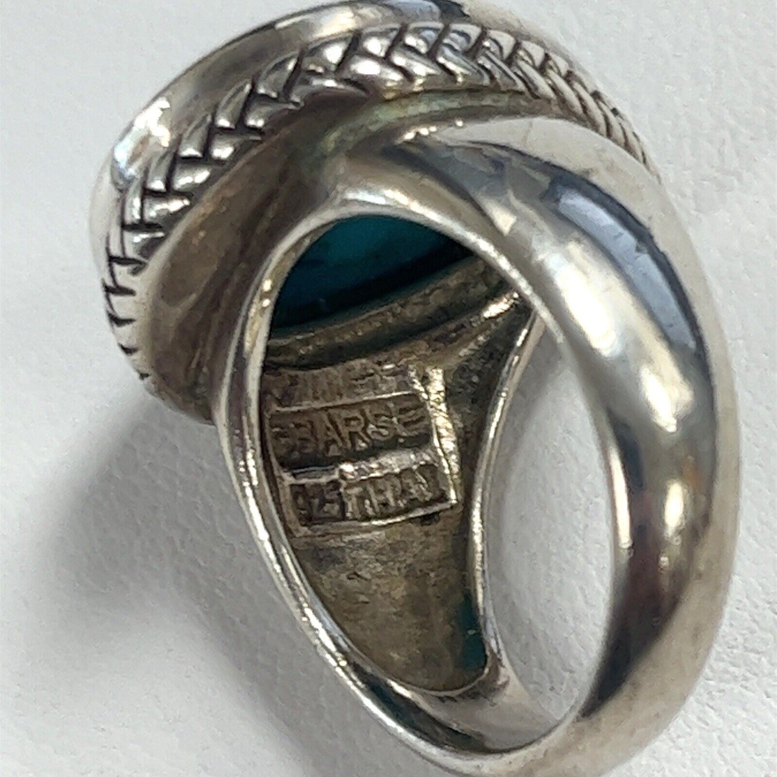 Barse .925 Sterling Silver Ring Turquoise Size: 7 - Image 5