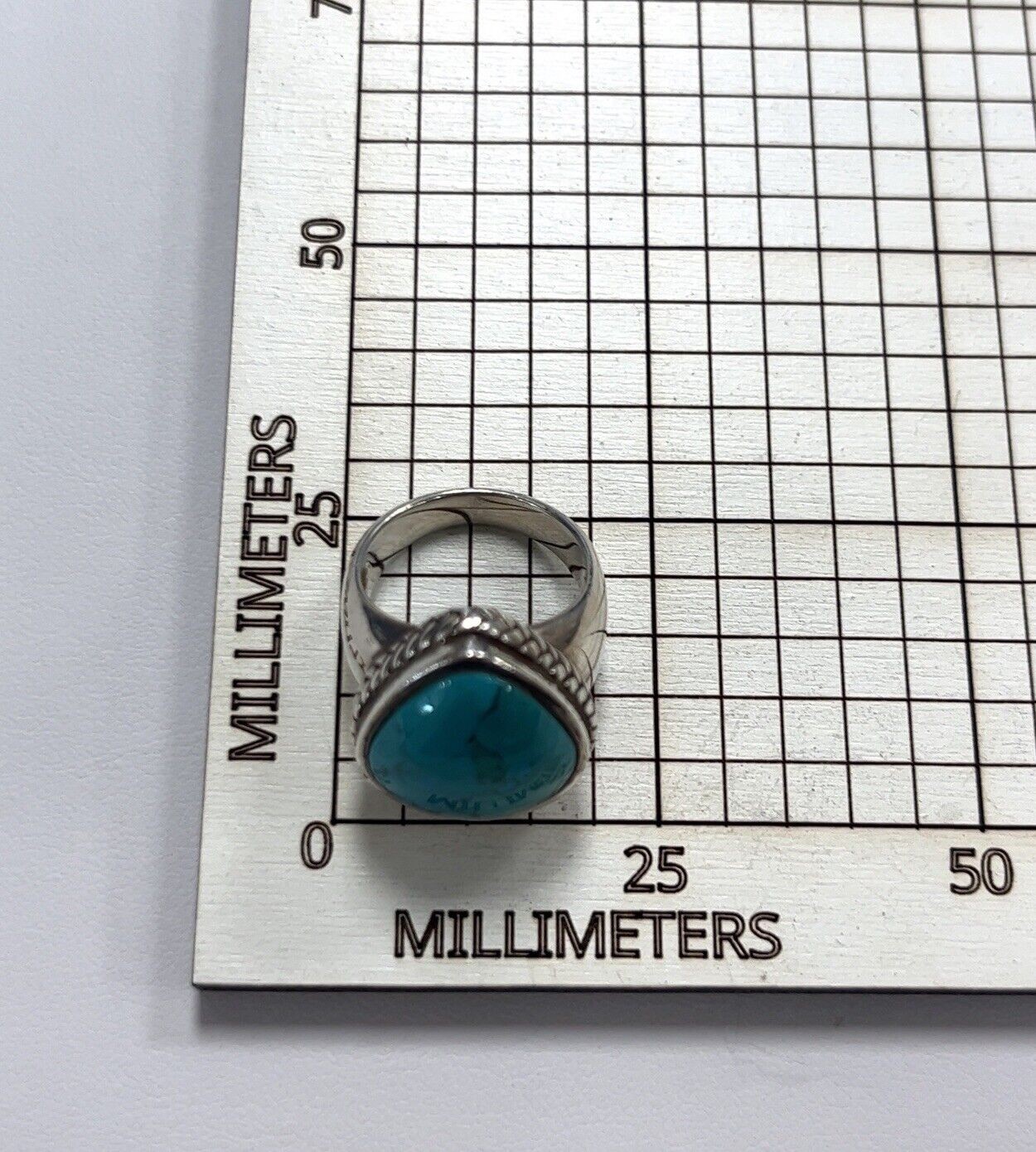 Barse .925 Sterling Silver Ring Turquoise Size: 7 - Image 6