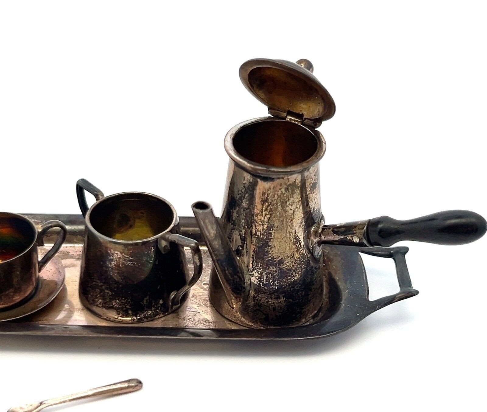 10pcs Miniature Coffee Set Cornelius Saunders & Francis Shepard England 56.4g - Image 2