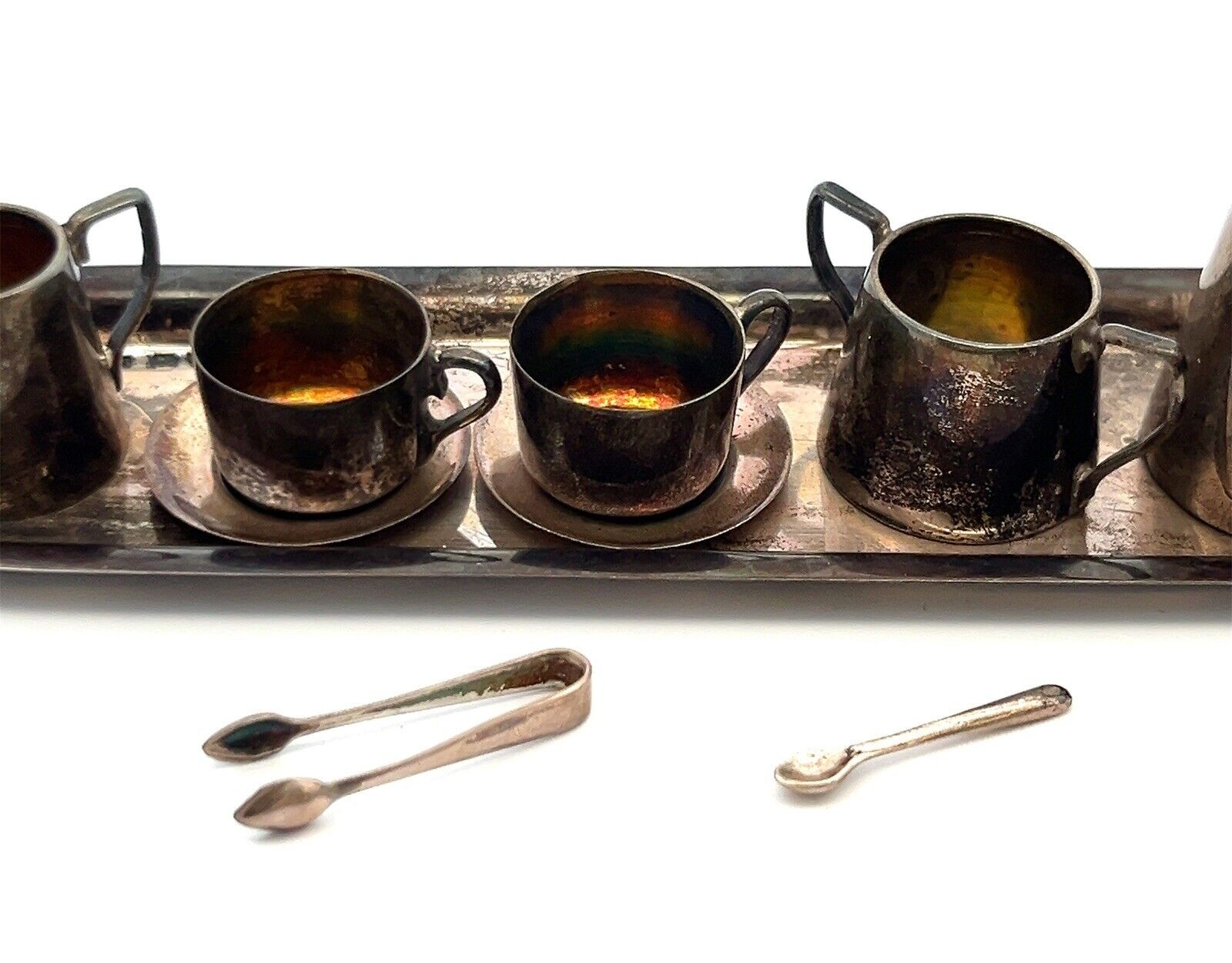 10pcs Miniature Coffee Set Cornelius Saunders & Francis Shepard England 56.4g - Image 3