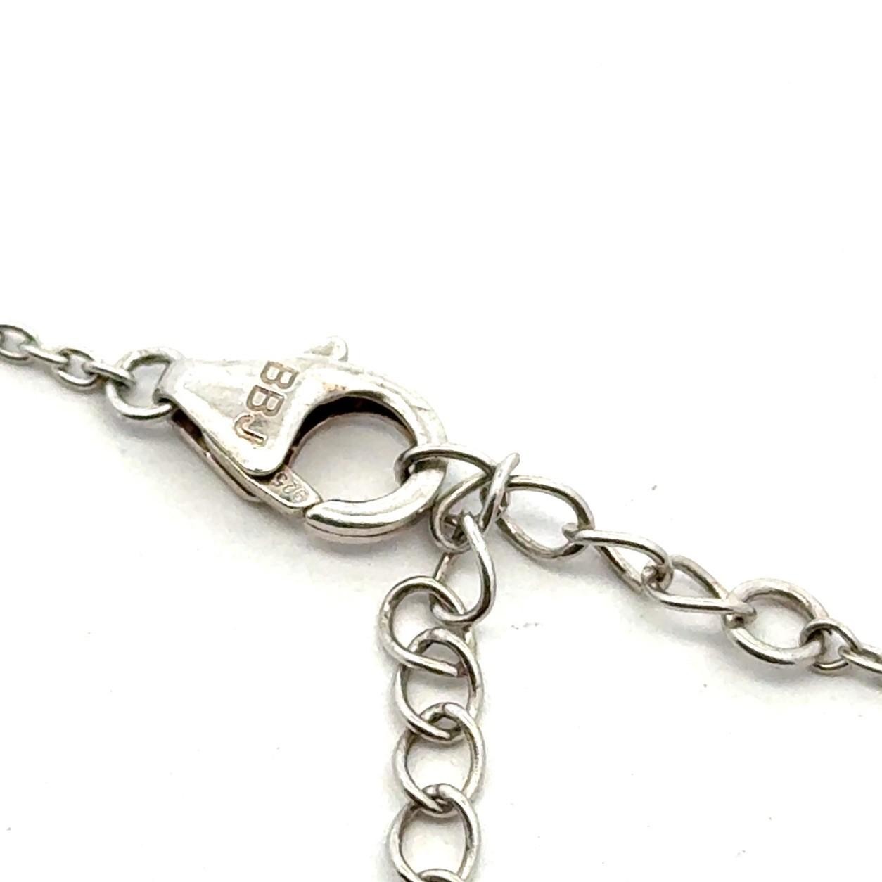 18+2” STS 925 Sterling Silver Chuck Clemency Multistone Necklace, 7.5g - Image 8