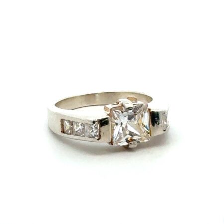 .925 Sterling Silver CZ Fashion Ring, Size - 7.25, 5.7g