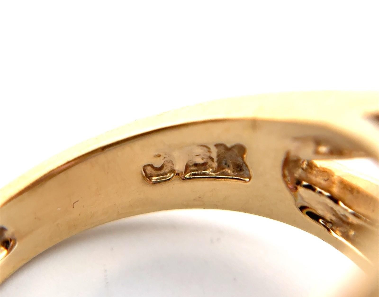 Size: 6.25 JBK 18k Gold Plated 925 Sterling Silver Pink & White CZ Ring 11.5g - Image 8