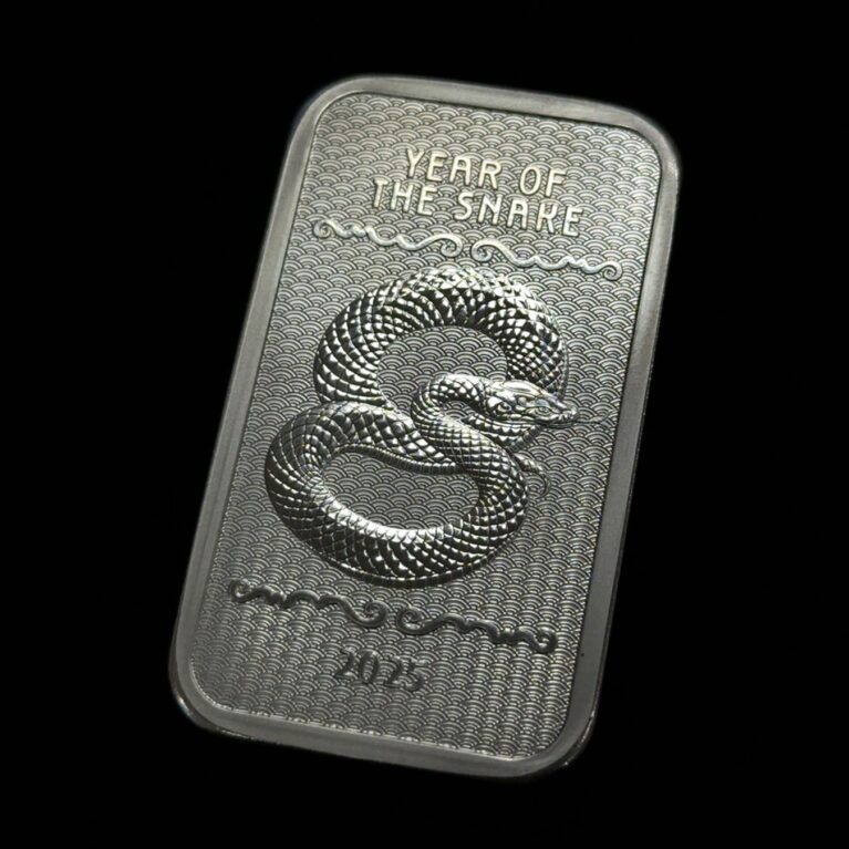 2025 Year Of The Snake 5oz .999 Fine Silver Bar Proof Details