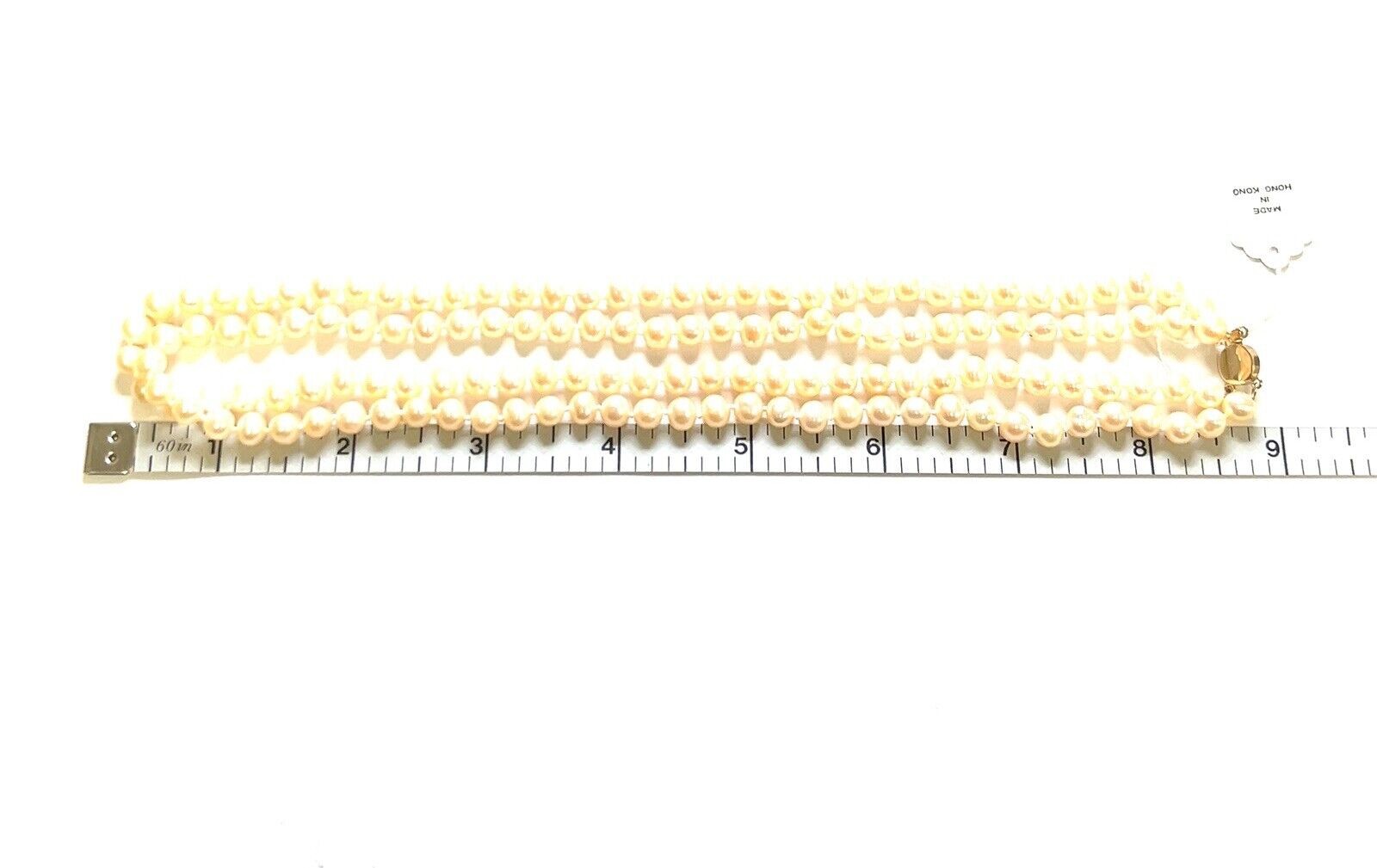 18” x 6mm JCM Freshwater Pearls Double Strand Necklace w/ 14k YG Clasp 41.6g - Image 10