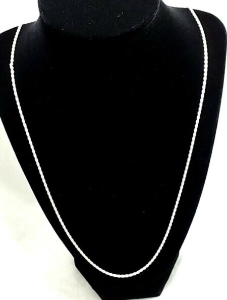 Italian 925 Sterling Silver Diamond Cut 2MM Wide Rope 30" Chain 9.3 Grams