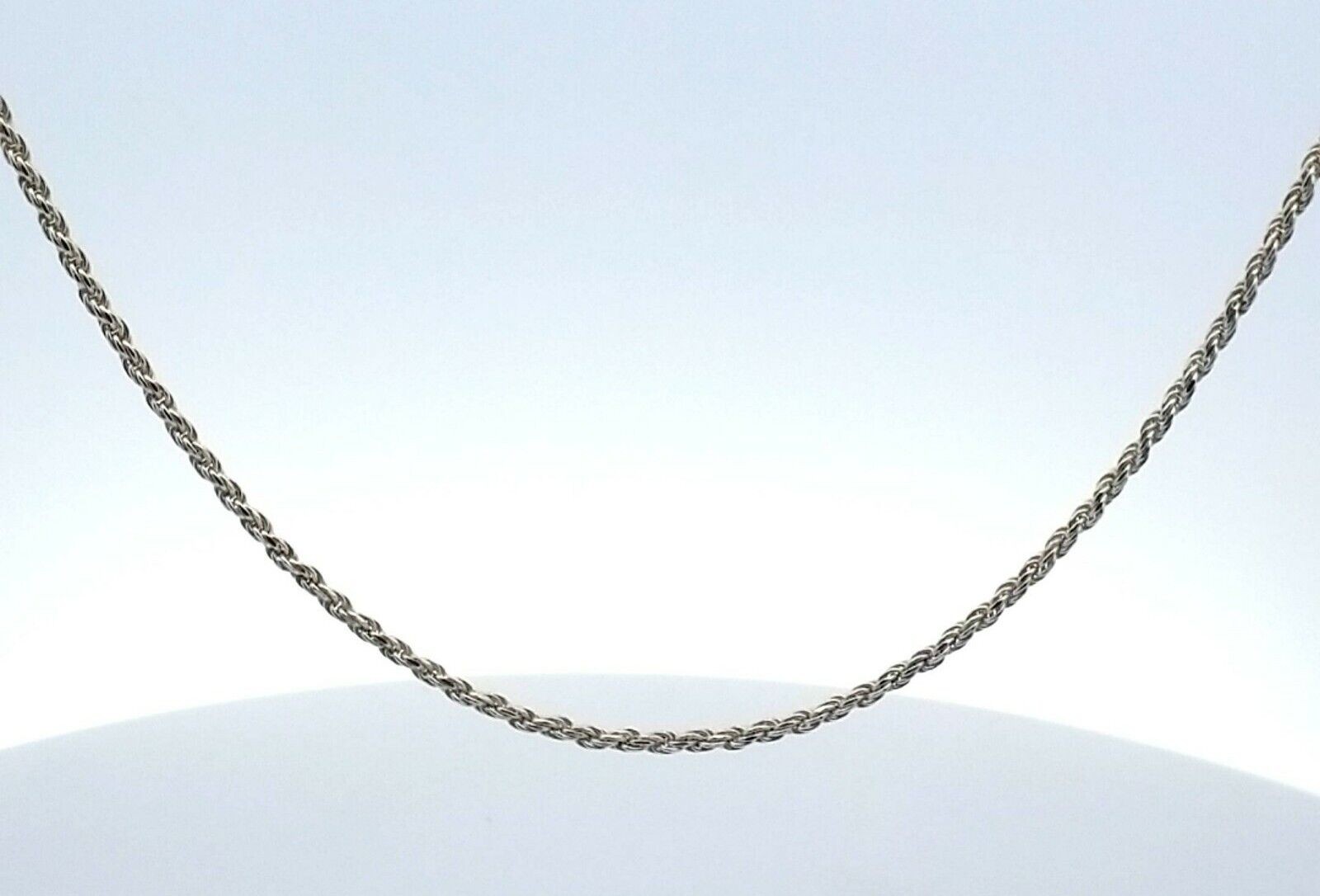 Italian 925 Sterling Silver Diamond Cut 2MM Wide Rope 30" Chain 9.3 Grams - Image 2