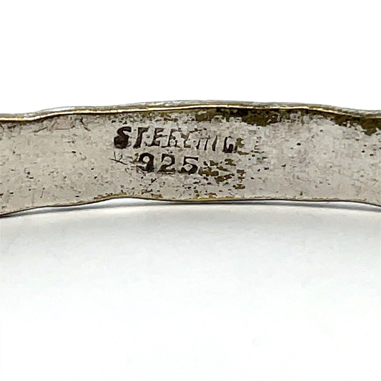 Sterling Silver 6.8mm Wide 8.5” Bangle Bracelet 18.1 Grams - Image 2