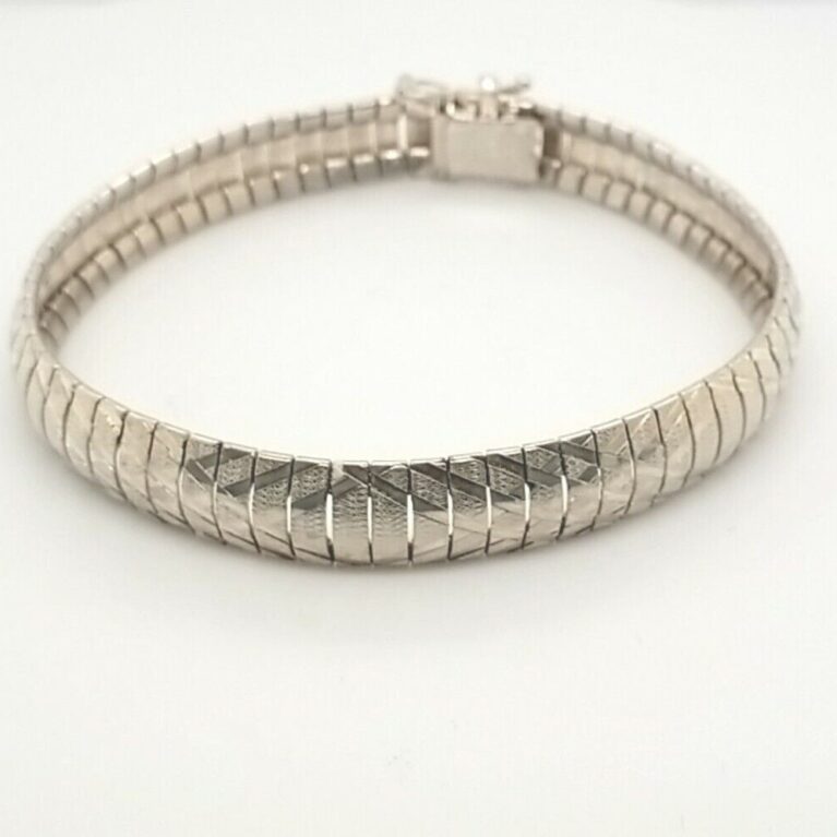 7 1/2" MILOR Omega Link .925 Sterling Silver Bracelet 16.4g