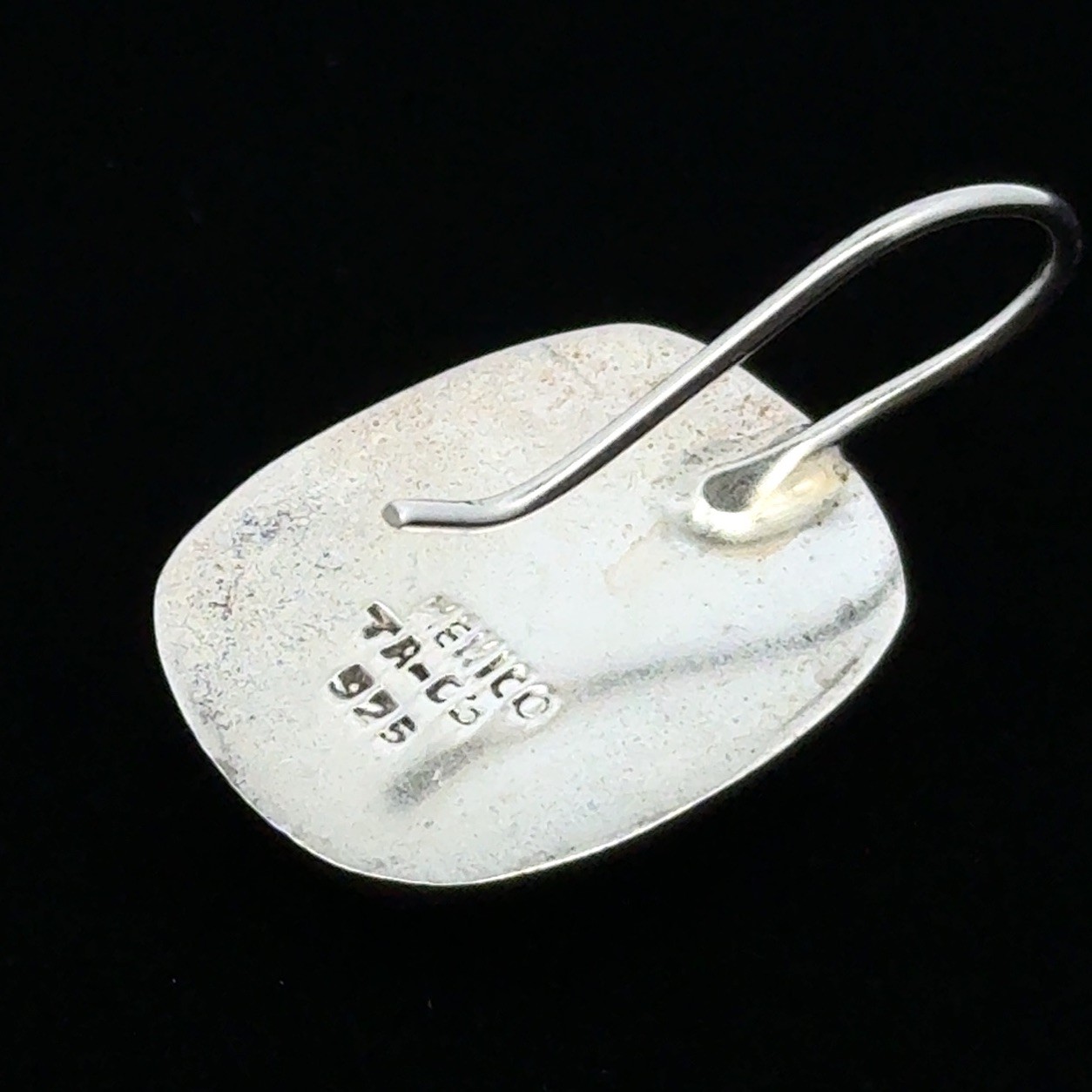 Taxco Mexico TA-03 925 Sterling Silver Puffy Rectangle Earrings, 9.4g - Image 4