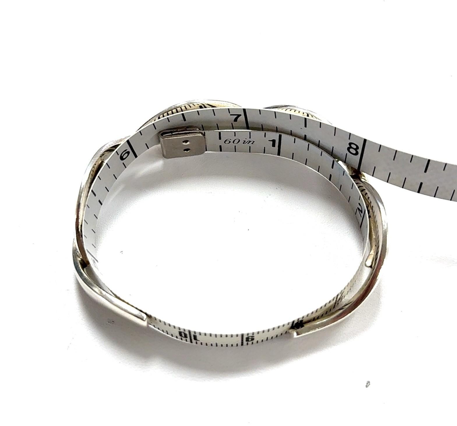 6.25” Mexico 925 Sterling Silver Infinity Braided Twist Cuff Bracelet 23g - Image 7