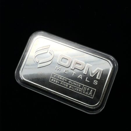 OPM Metals 1 Troy Oz .999+ Fine Silver Bar, Made In USA