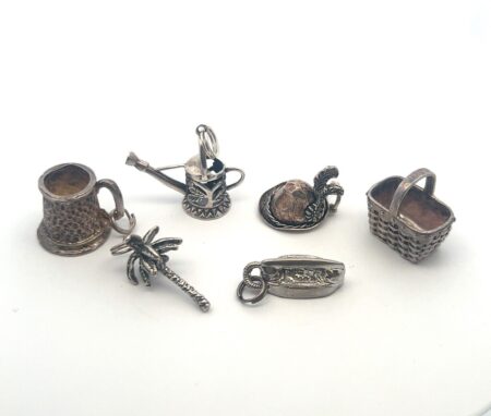 Lot of 6 Vintage Charms - 925 Sterling Silver - Total Weight: 24.4g