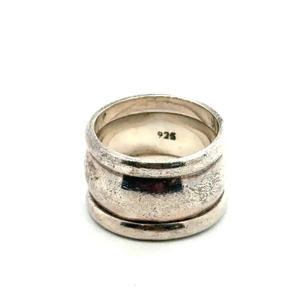 .925 Sterling Silver Cigar Band Ring, Size-7, 9.2g - Image 7