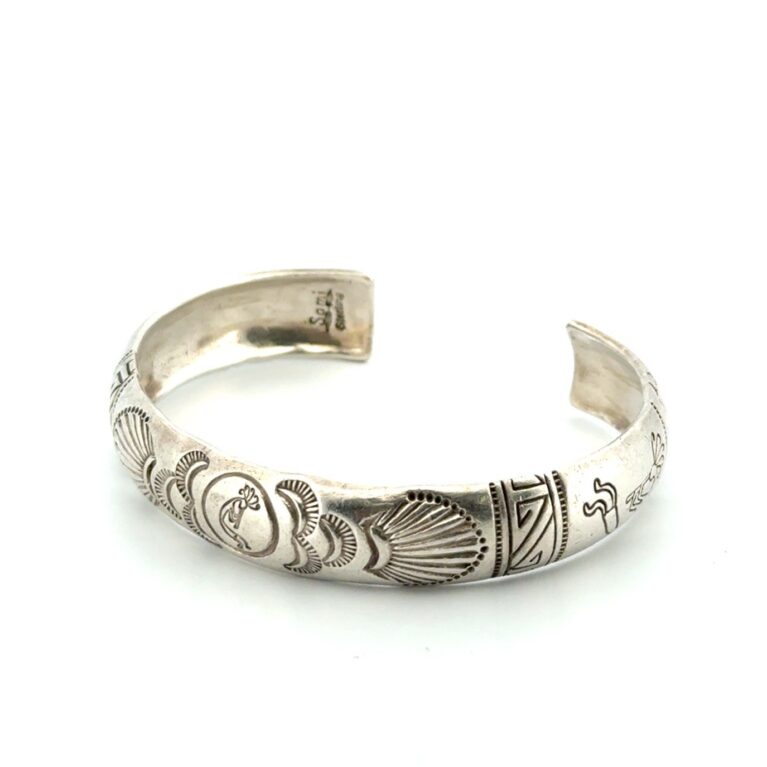 7” Sami Betonie 925 Sterling Silver Kokopelli Cuff Bracelet 25.3g