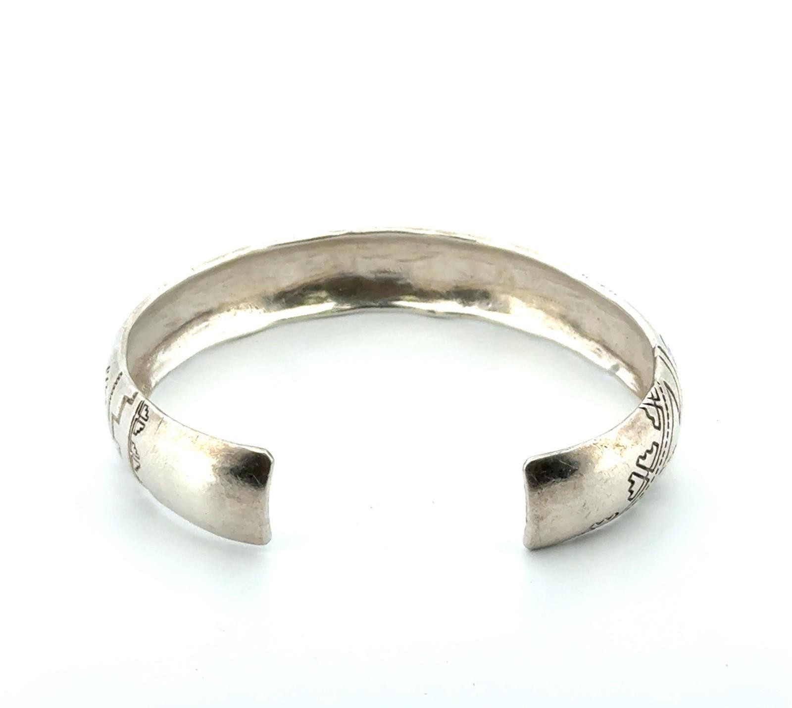 7” Sami Betonie 925 Sterling Silver Kokopelli Cuff Bracelet 25.3g - Image 5