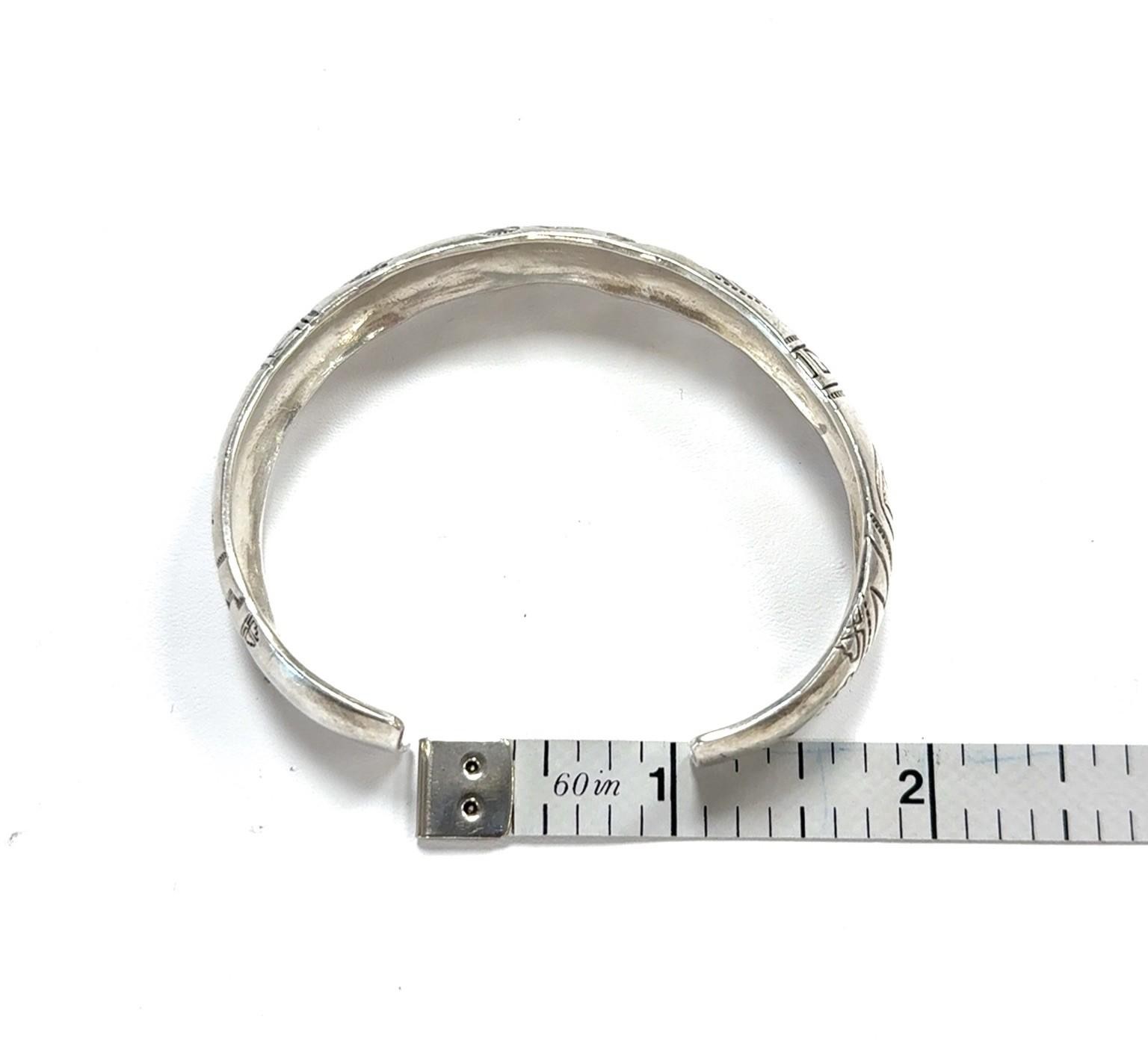 7” Sami Betonie 925 Sterling Silver Kokopelli Cuff Bracelet 25.3g - Image 10
