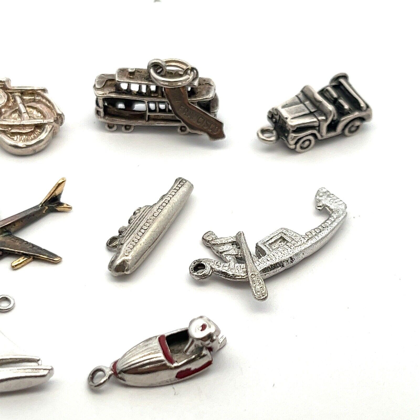 Lot of 9 Vehicle Themed Charms - 925 Sterling Silver - Total Weight 21.5g - Image 3