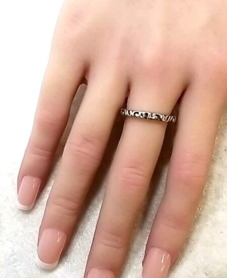 Silpada Vintage Style Solid 925 Sterling Silver Band Ring Swirl Ivy Size-7