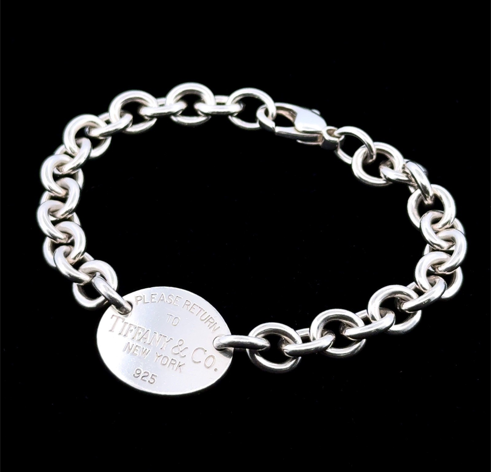 7” Tiffany & Co. 925 Sterling Silver Return To Tiffany Chain Link Bracelet 27.6g - Image 2