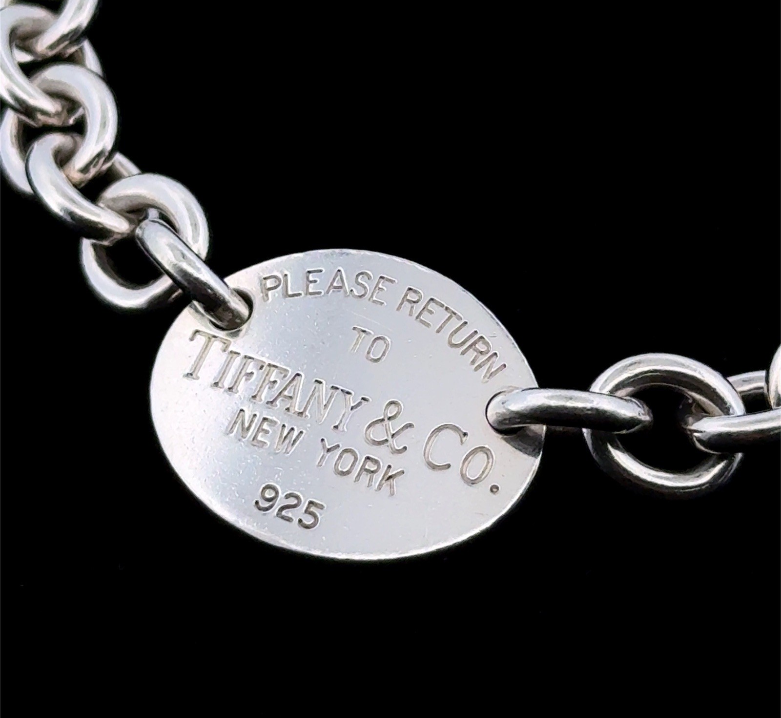 7” Tiffany & Co. 925 Sterling Silver Return To Tiffany Chain Link Bracelet 27.6g - Image 3