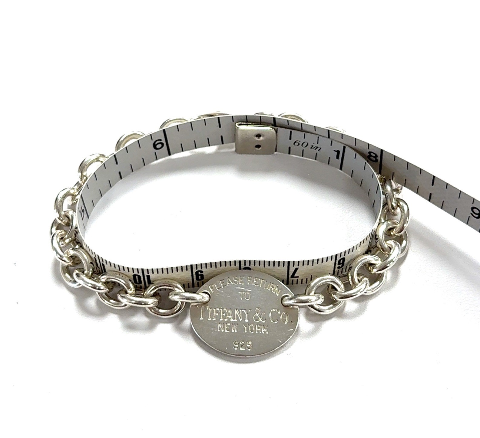 7” Tiffany & Co. 925 Sterling Silver Return To Tiffany Chain Link Bracelet 27.6g - Image 7