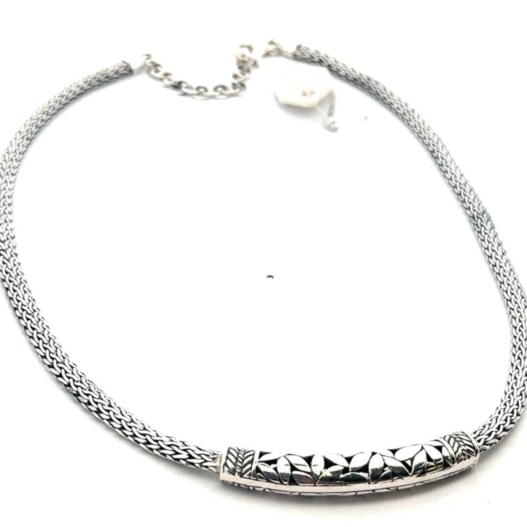 16-18” Annika Witt .925 Sterling Silver Woven Necklace, Adjustable, 35.0g