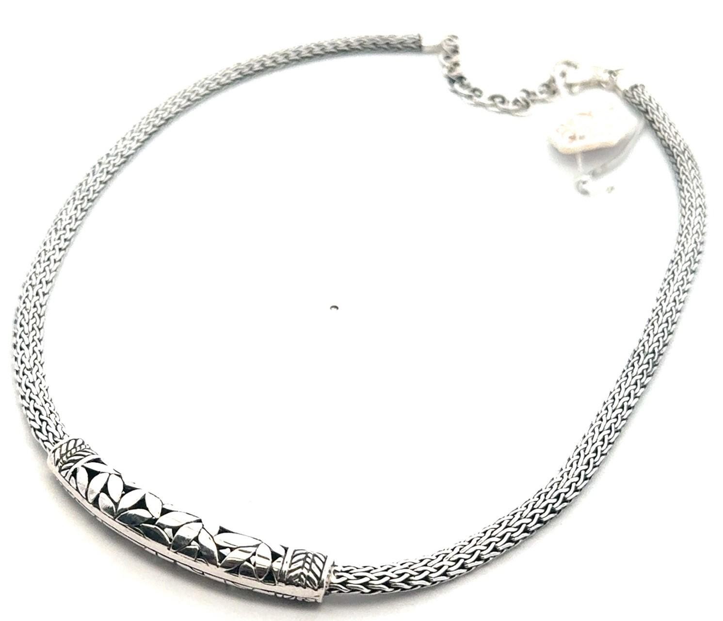 16-18” Annika Witt .925 Sterling Silver Woven Necklace, Adjustable, 35.0g - Image 2