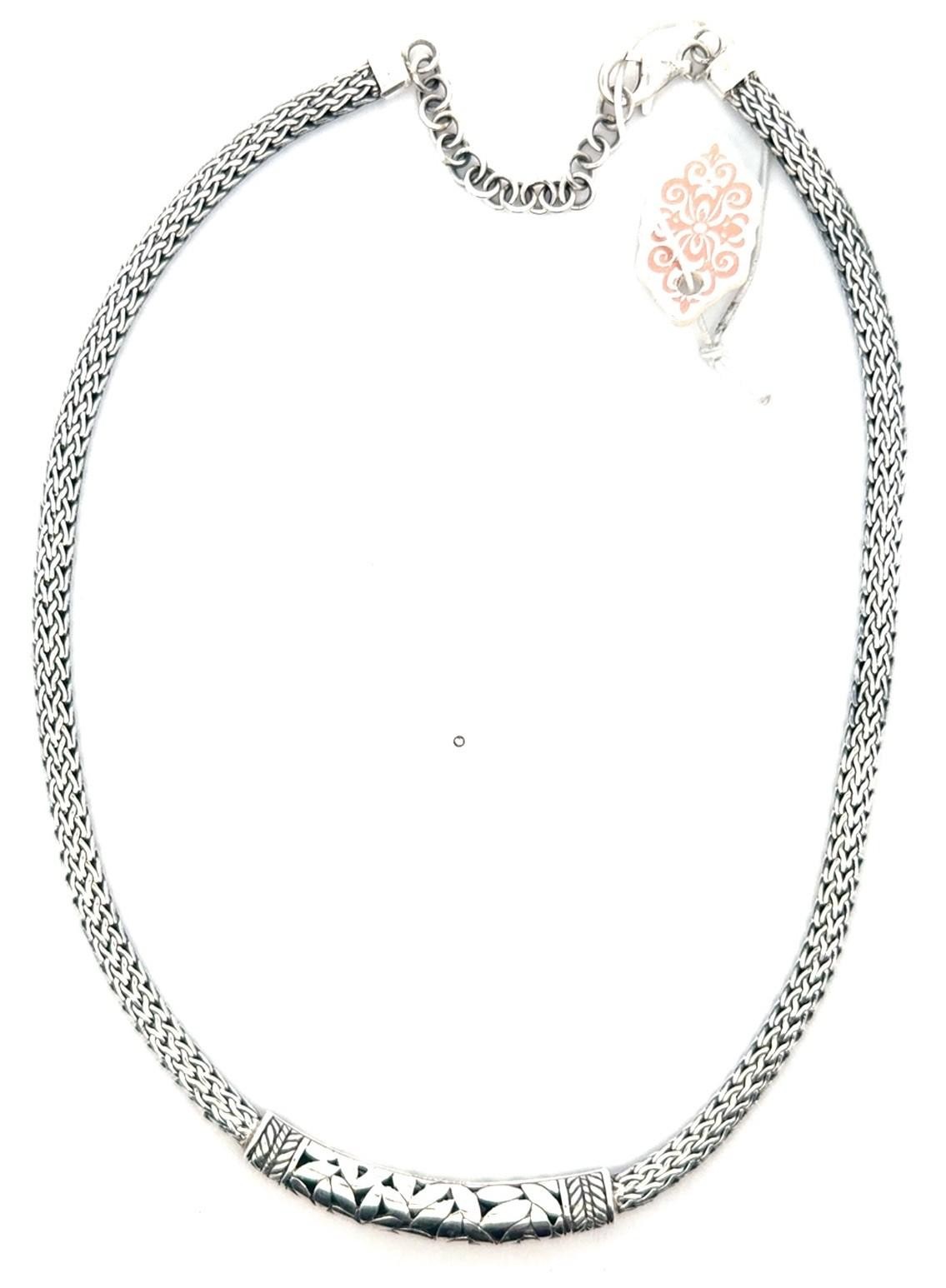 16-18” Annika Witt .925 Sterling Silver Woven Necklace, Adjustable, 35.0g - Image 3