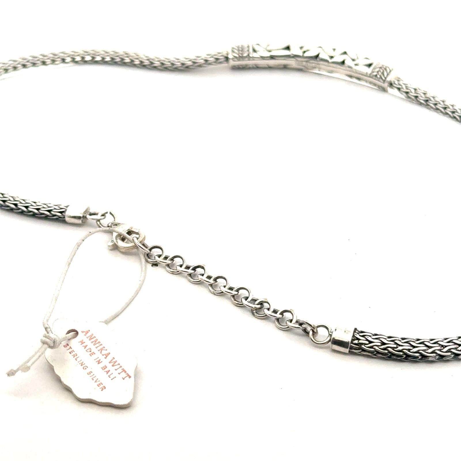 16-18” Annika Witt .925 Sterling Silver Woven Necklace, Adjustable, 35.0g - Image 8