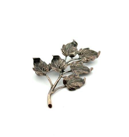 925 Sterling Silver Leaf Branch Brooch/Pendant 6.7g
