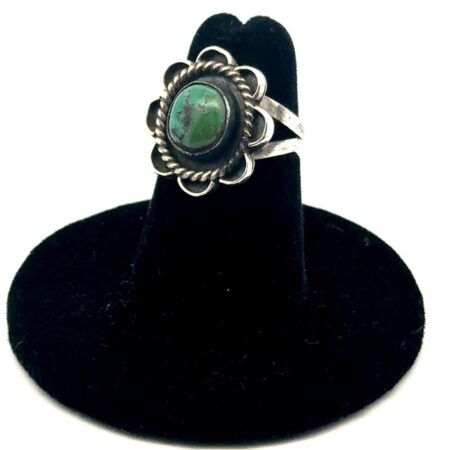 .925 Sterling Silver Turquoise Ring, Size-4.75, 4.0g