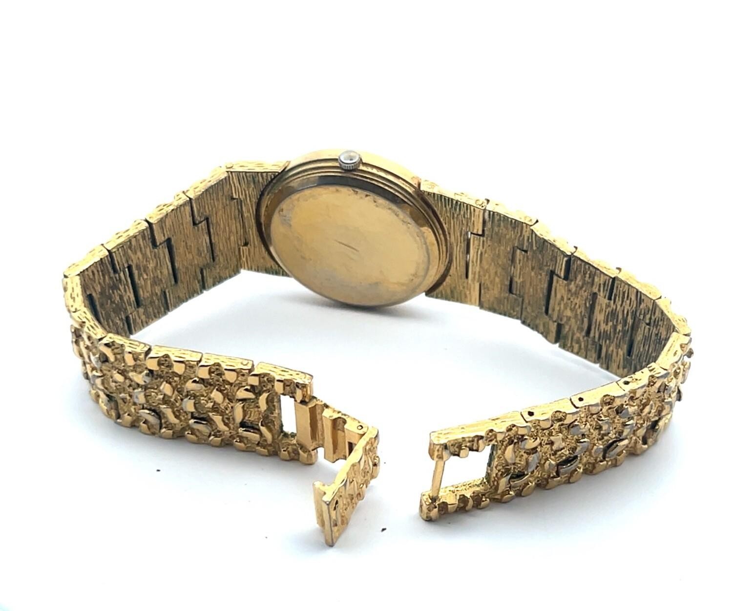 32mm Futura Ladies Quartz Gold Nugget Stainless Steel Wristwatch w/ New Battery - Image 6