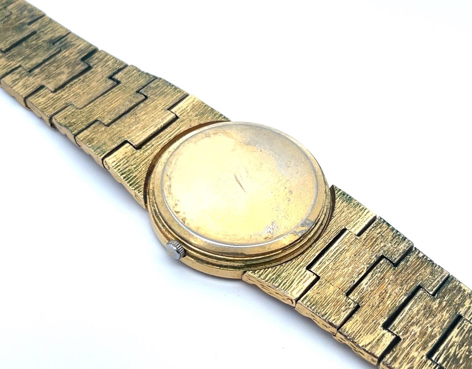 32mm Futura Ladies Quartz Gold Nugget Stainless Steel Wristwatch w/ New Battery - Image 8