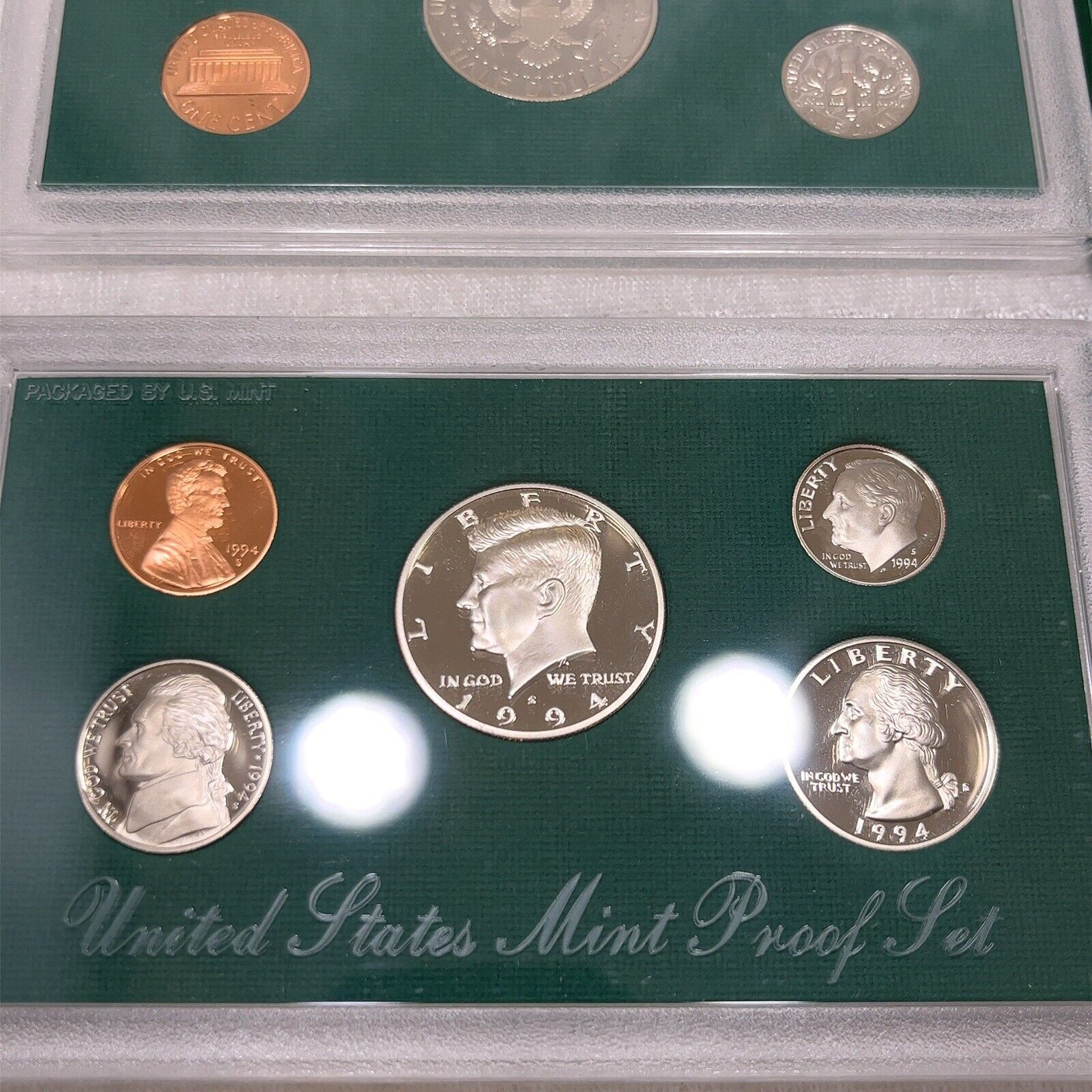 Lot of Two (2) 1994 US Mint Proof Sets 5-Coin Sets (10 Coins Total) - Image 3