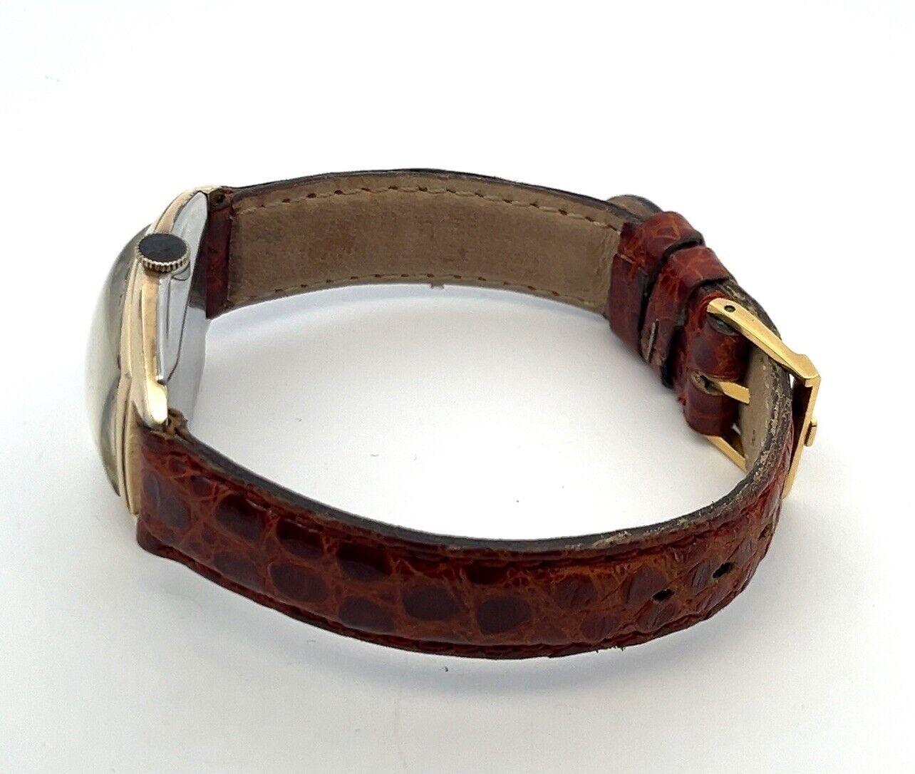 27mm Vintage Bulova 10k RGP Bezel Manual Winding 10AX 15J Movement Men’s Watch - Image 6
