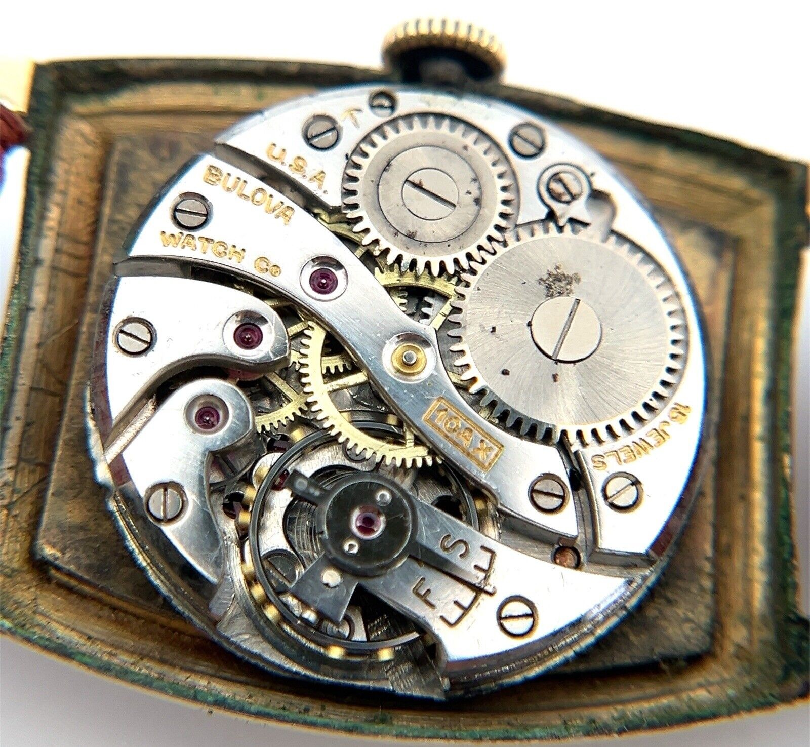 27mm Vintage Bulova 10k RGP Bezel Manual Winding 10AX 15J Movement Men’s Watch - Image 11