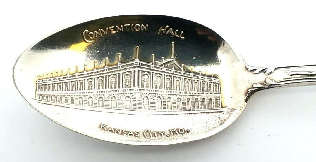 Vintage Kansas City Mo. Convention Hall Souvenir Sterling Silver Spoon 5.75 Inch - Image 2
