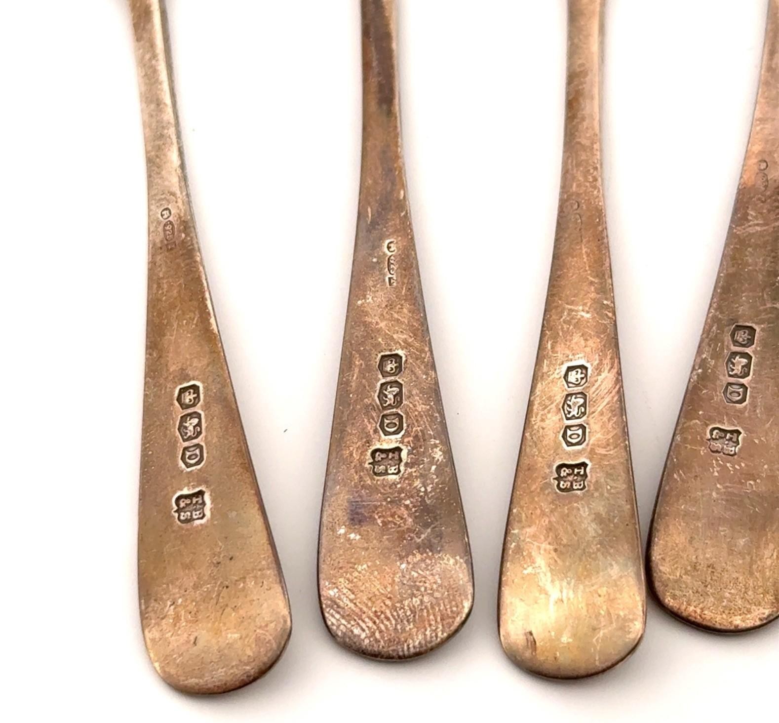 Set of 6 - TB&S Bradbury & Sons Sheffield 1946 Demitasse Spoon Set w/ Orig Box - Image 6