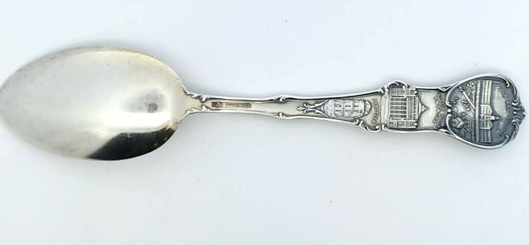 Vintage Kansas City Mo. Convention Hall Souvenir Sterling Silver Spoon 5.75 Inch - Image 4