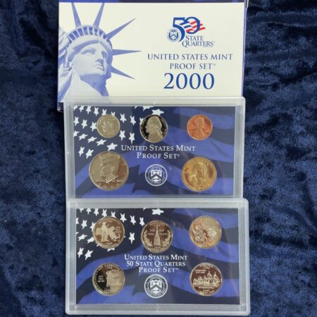 Lot of Four 2000-S 50 State Quarters United States Proof Sets