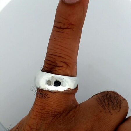 925 Sterling Silver Hammered Ring 12.9 Grams Size - 11 1/2 Made In Mexico