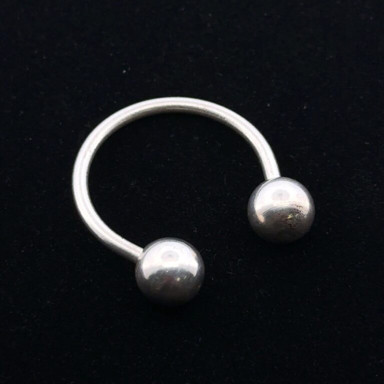 925 Sterling Silver Horseshoe Key Ring 11.7g