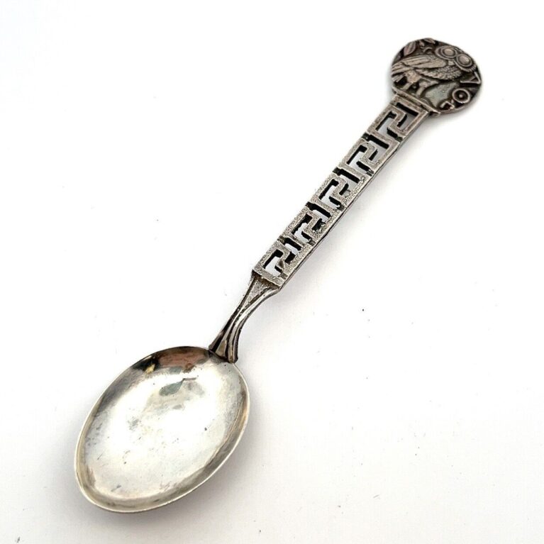 4.25” Athens Greece 800 Silver Souvenir Spoon 9.9g